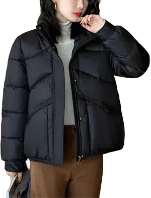 Women's Winter Jackets Down Cotton Padded Short Coats Female Oversize Outercoat Casual Stand Collar Parka Overco