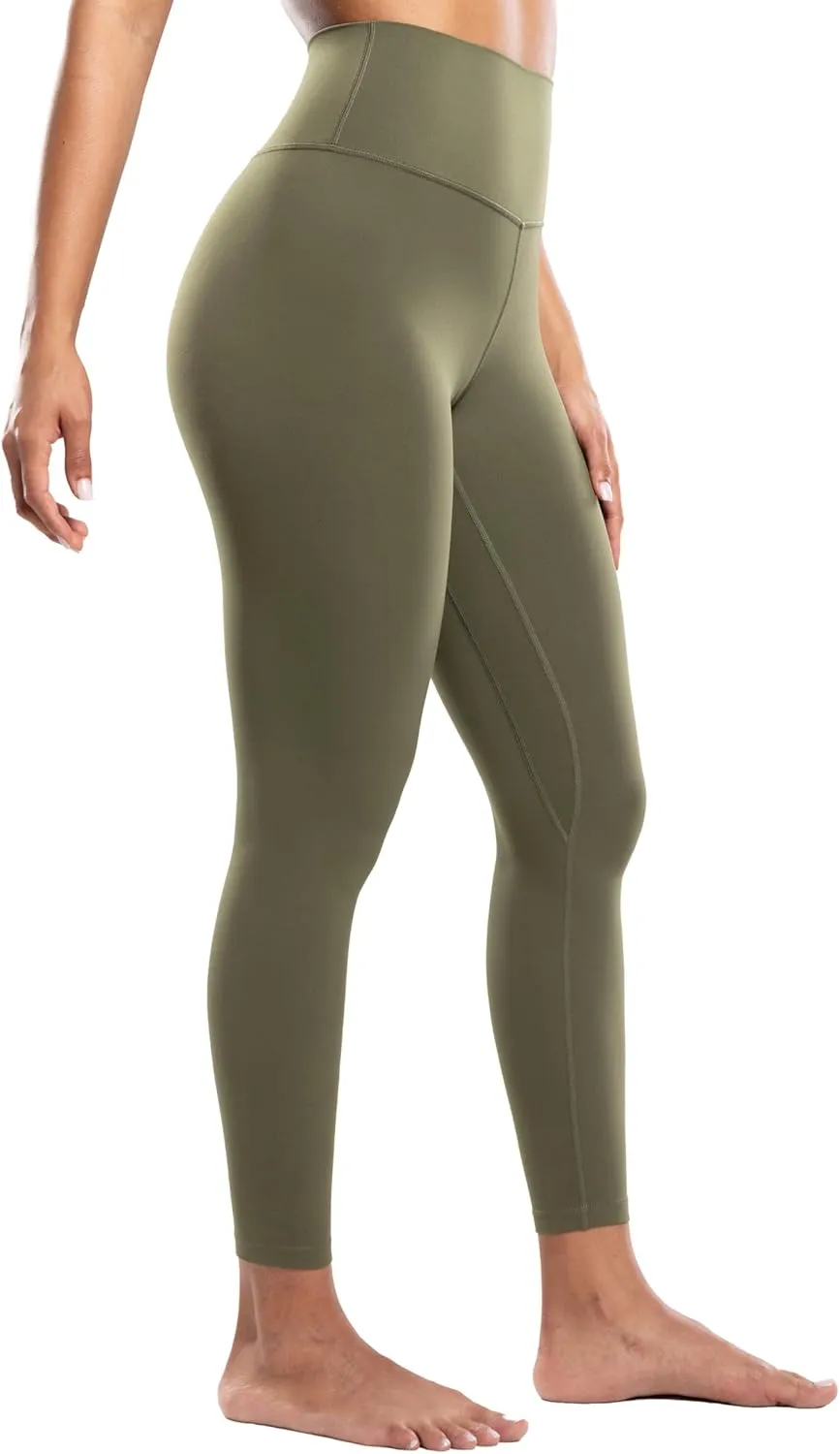 Workout Leggings for Women Yoga Pants 7/8 High Waisted Athletic Tights Silky Feeling Soft 25" Gym Activewear Lounge