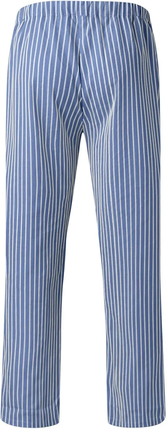 Ymosrh Men's Pants Casual Pants Striped Drawstring Loose Fit Pants Lounge, M-2XL