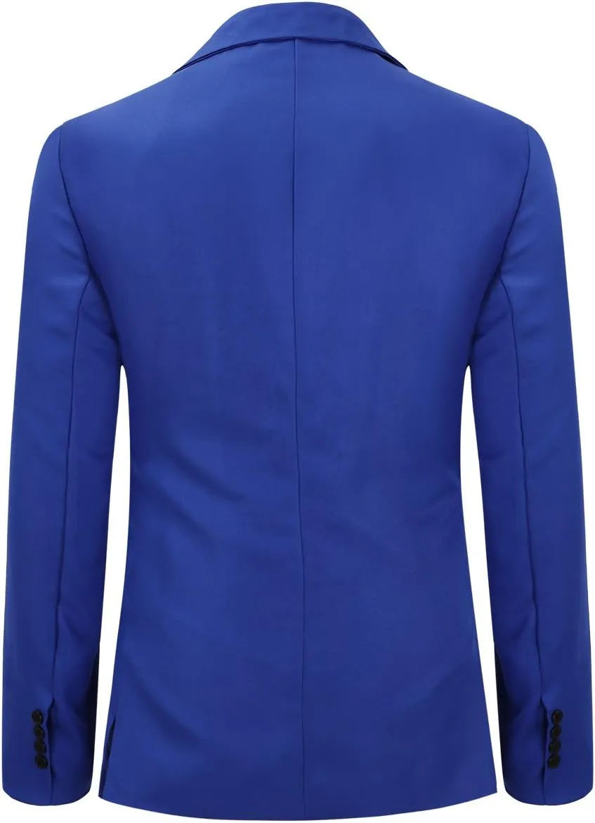 YUNCLOS Men's Slim Fit Casual 1 Button Notched Lapel Blazer Jacket