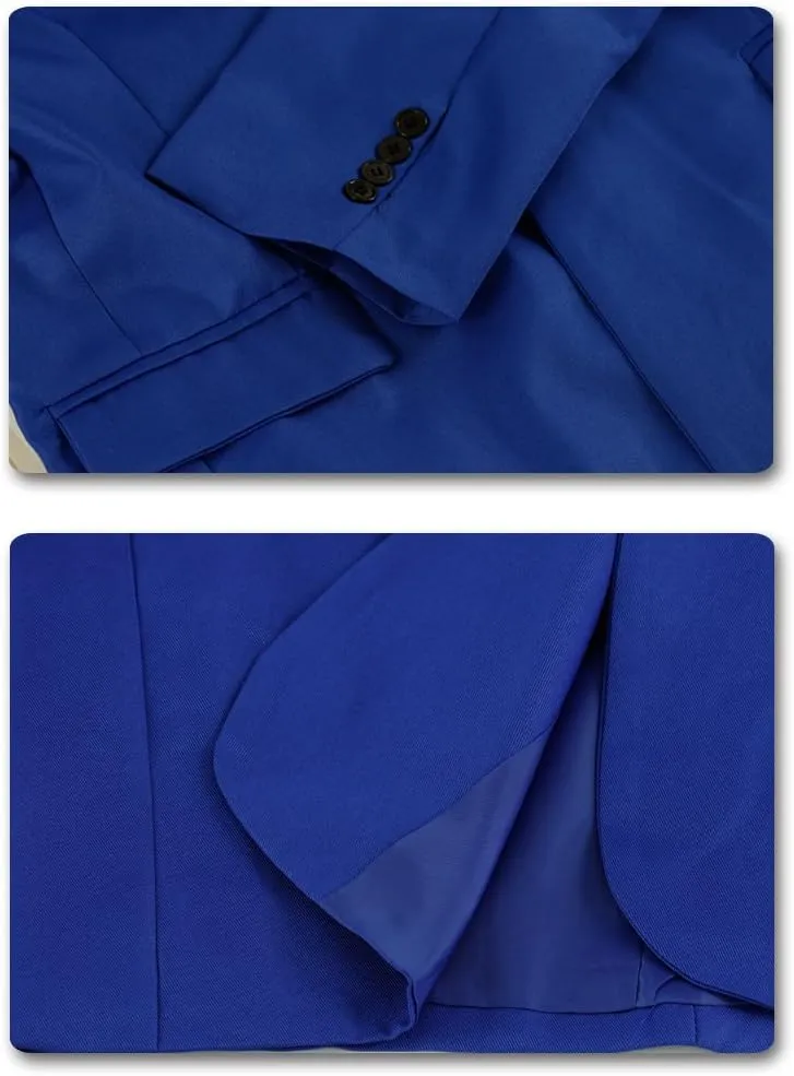 YUNCLOS Men's Slim Fit Casual 1 Button Notched Lapel Blazer Jacket