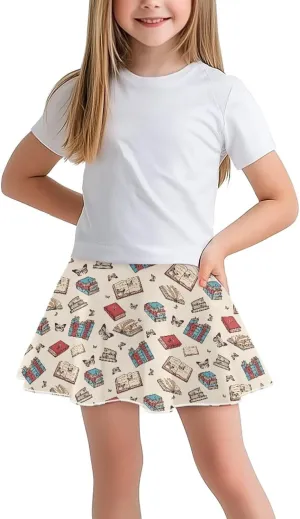 ZFRXIGN Gym Workout Skorts for Girls 5-14 High Waist Running Skirt Inner Shorts with Pocket Activewear